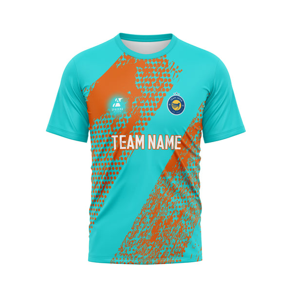 Cyan Heat Burst Soccer Jersey | NT-069