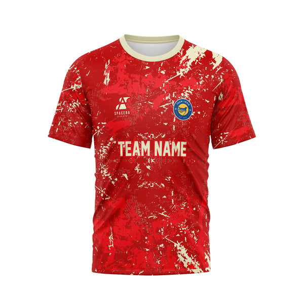 Distressed Ruby Texture Soccer Jersey | NT-041