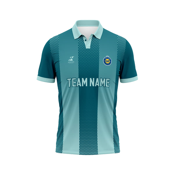 Teal Aqua Depth Cricket Jersey | SCJ-057