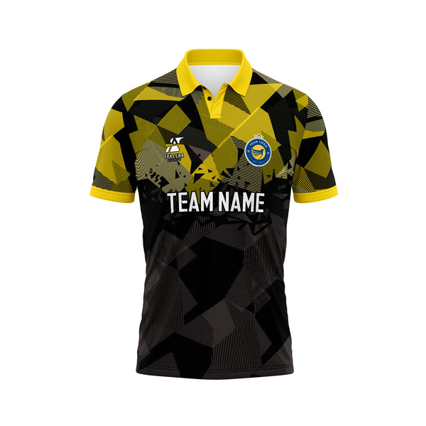 Static Yellow Maze Cricket Jersey | SCJ-093