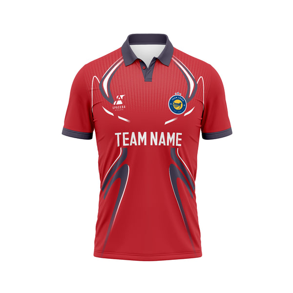 Modern Crimson Flux Cricket Jersey | SCJ-102