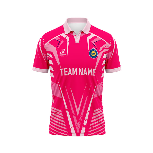 Fuchsia Electra Stripe Cricket Jersey | SCJ-136
