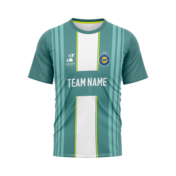 Fresh Emerald Pinstripe Soccer Jersey | NT-009