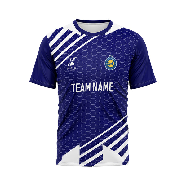 Navy Electro Mesh Soccer Jersey | NT-014