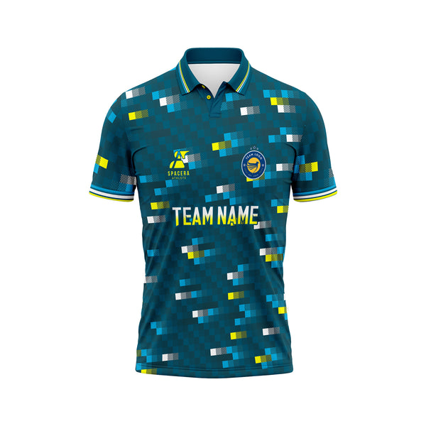 Aqua Cube Glitch Cricket Jersey | SCJ-088