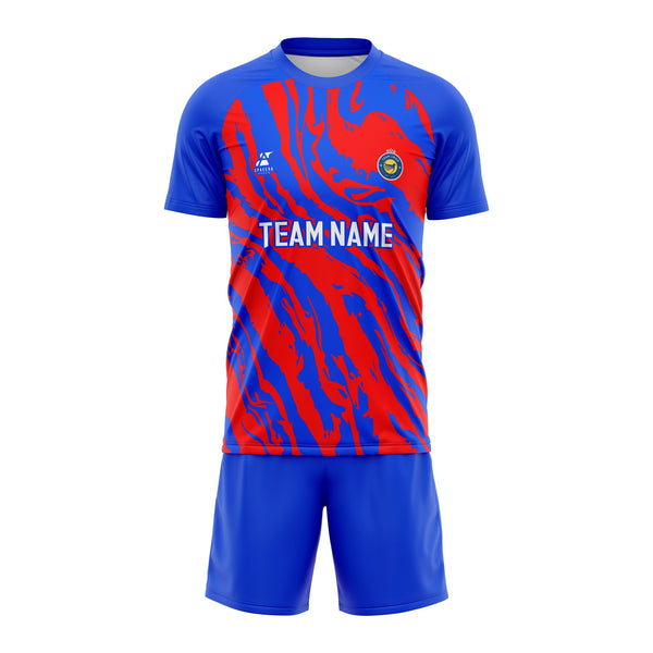 Red Blue Frenzy Soccer Jersey Set | SK-007