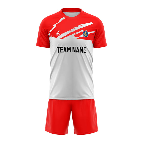 Crimson Red Inferno Soccer Jersey Set | SK-010