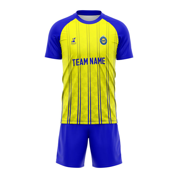 Yellow Dynamic Ray Soccer Jersey Set | SK-014